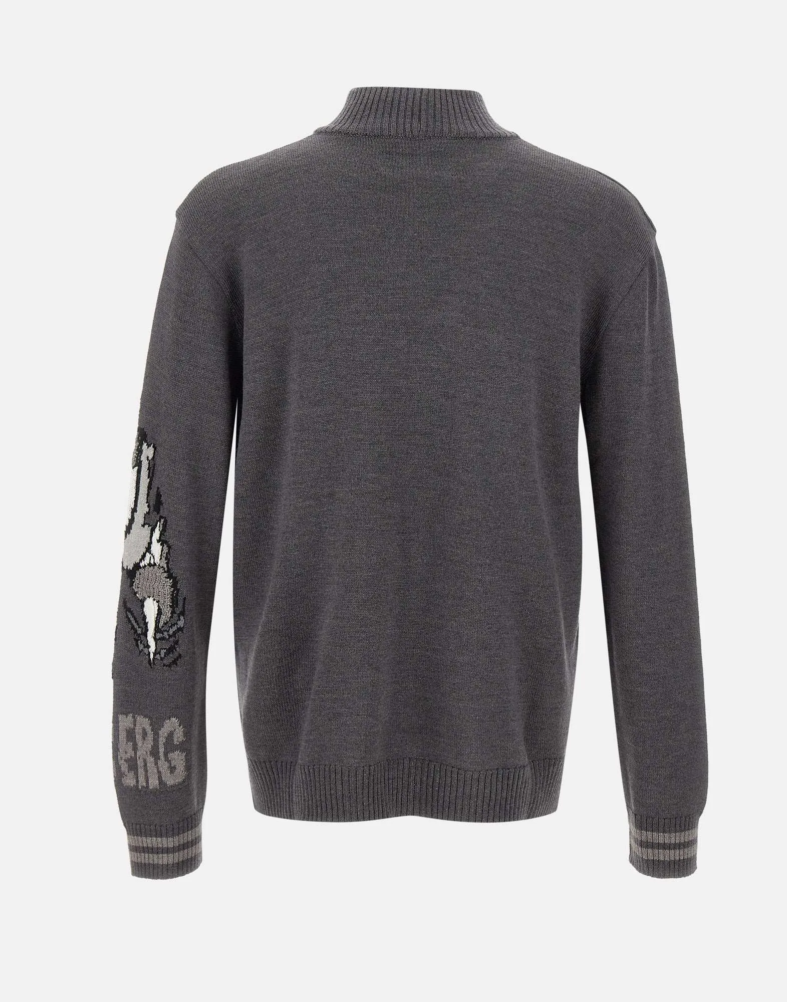 Anthracite Gray Wool Sweater with Garfield