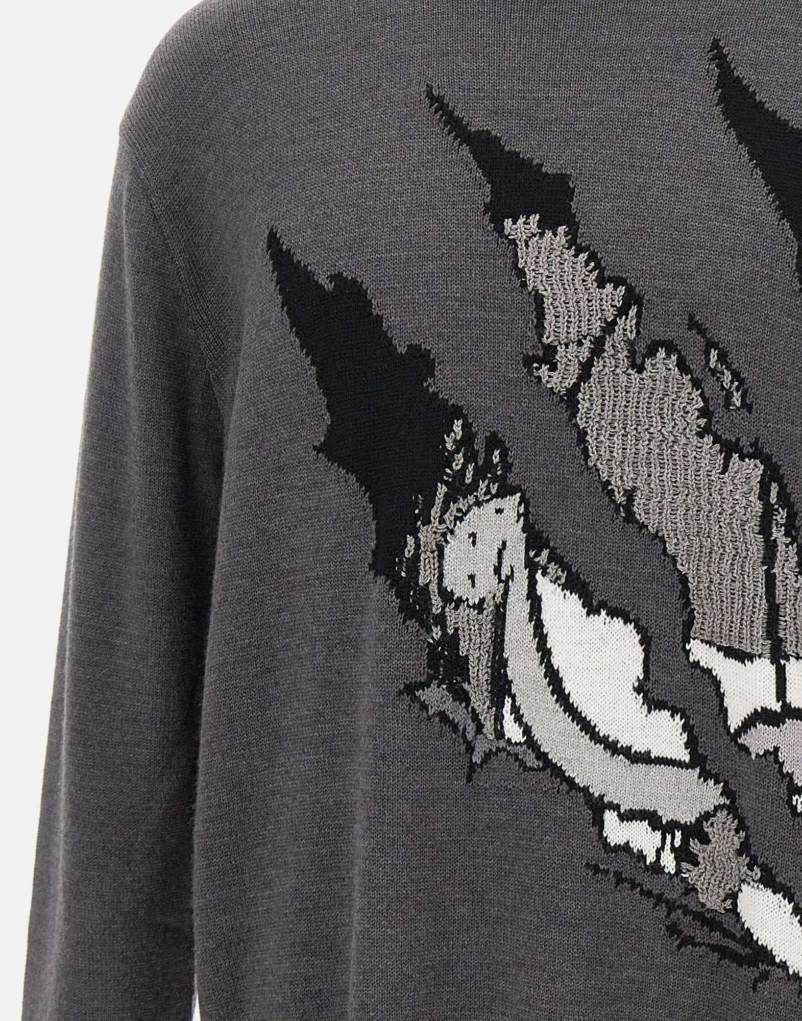 Anthracite Gray Wool Sweater with Garfield