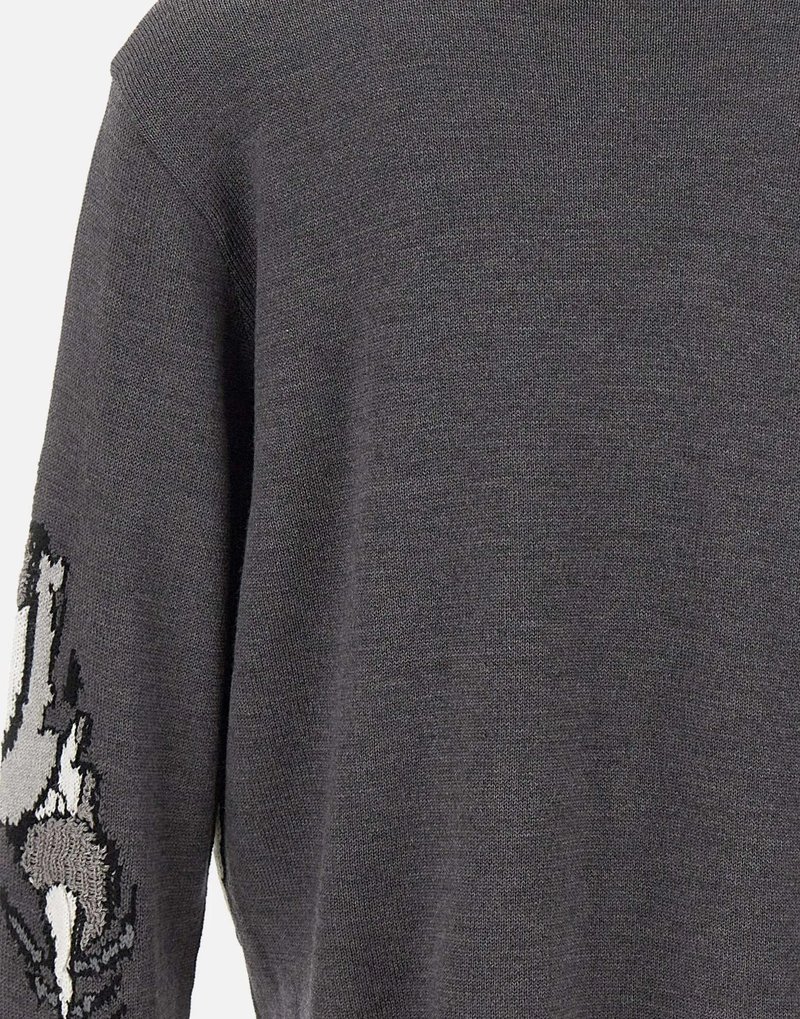 Anthracite Gray Wool Sweater with Garfield