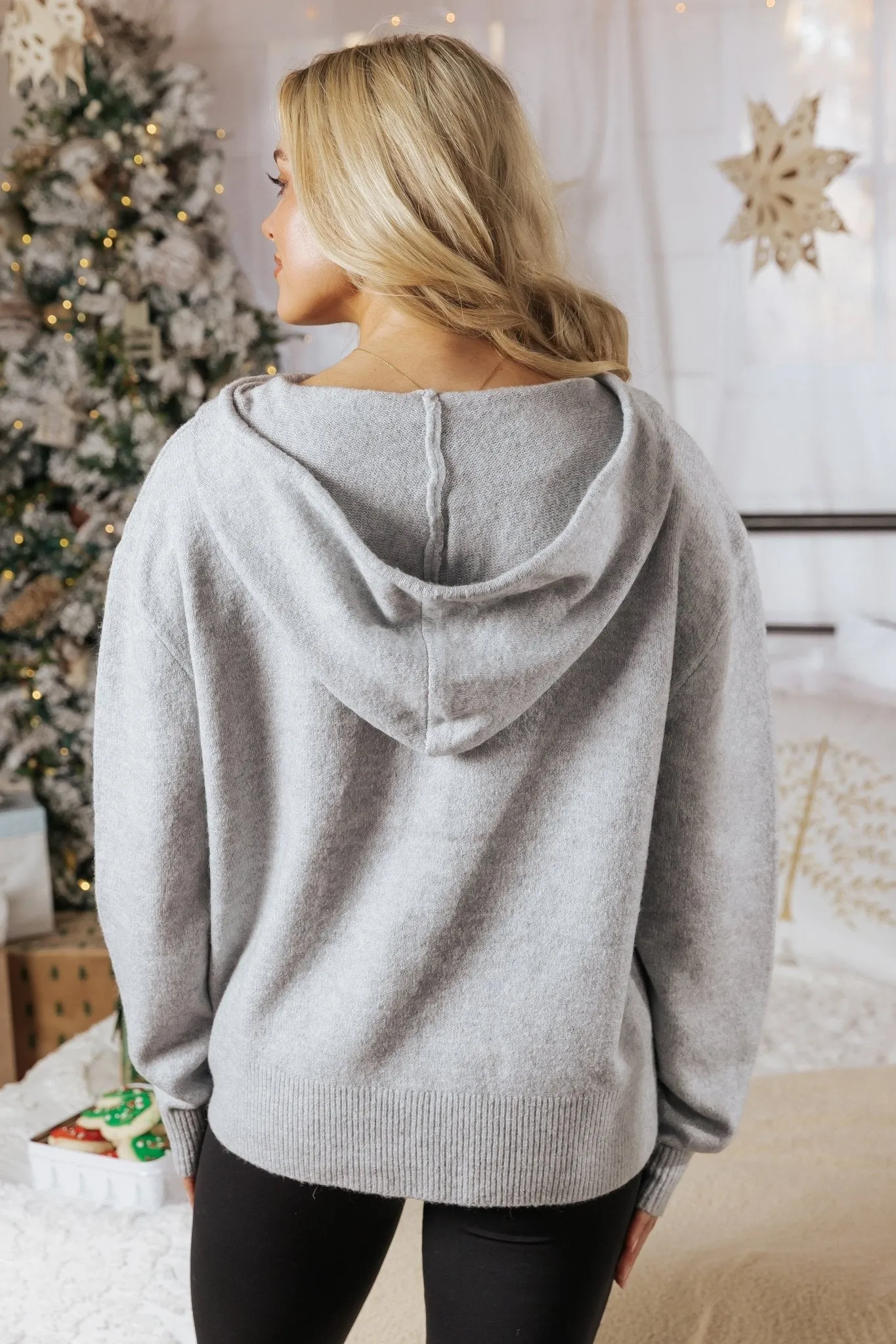 Basic Heather Grey Hooded Sweatshirt