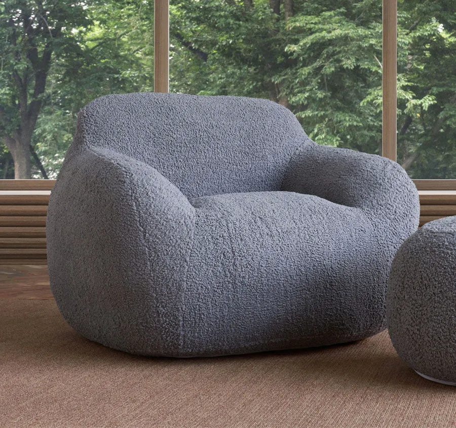 Boucle Cozy Chair Range Grey