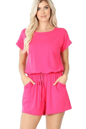 Brushed DTY Romper with Pockets