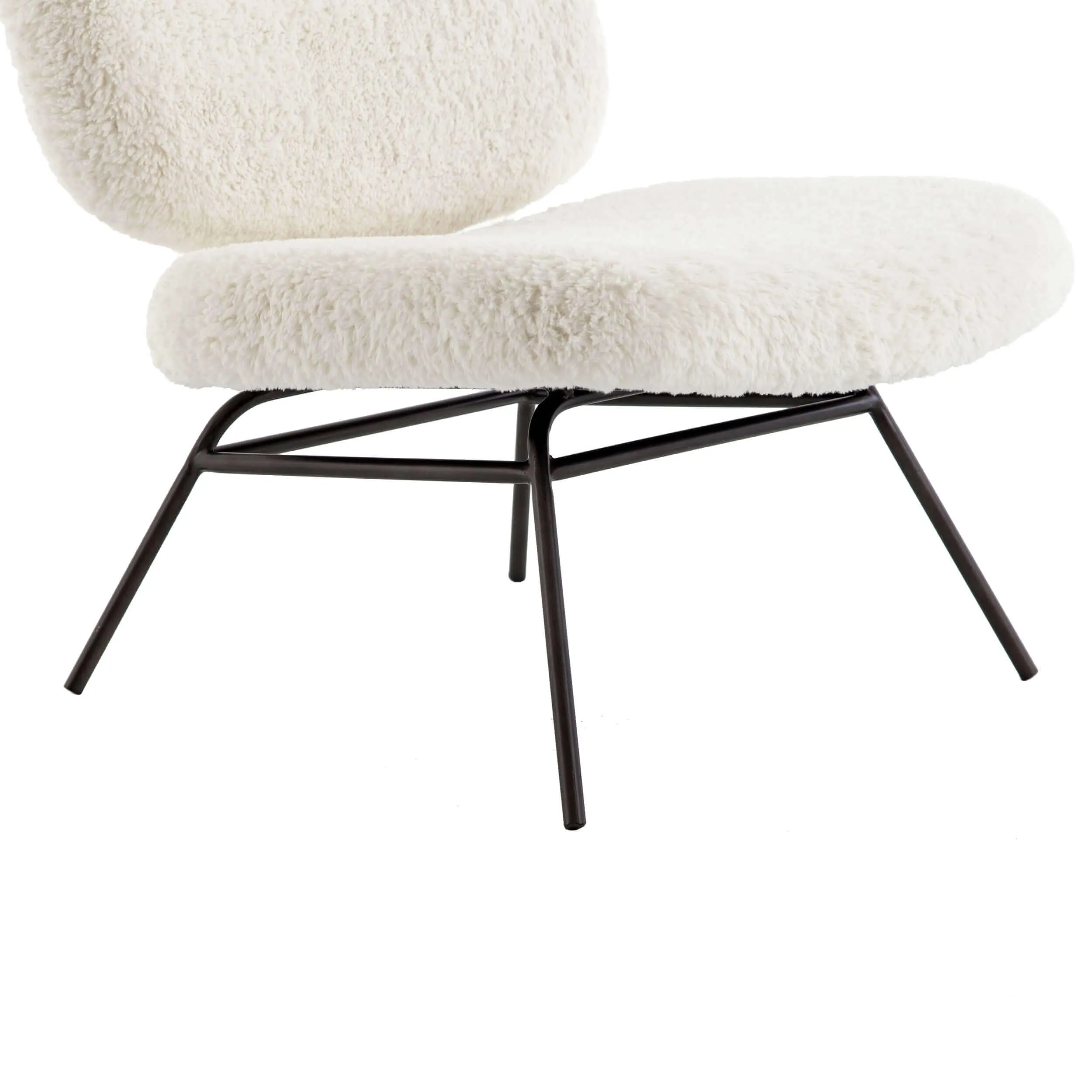 Caleb Chair, Ivory Angora