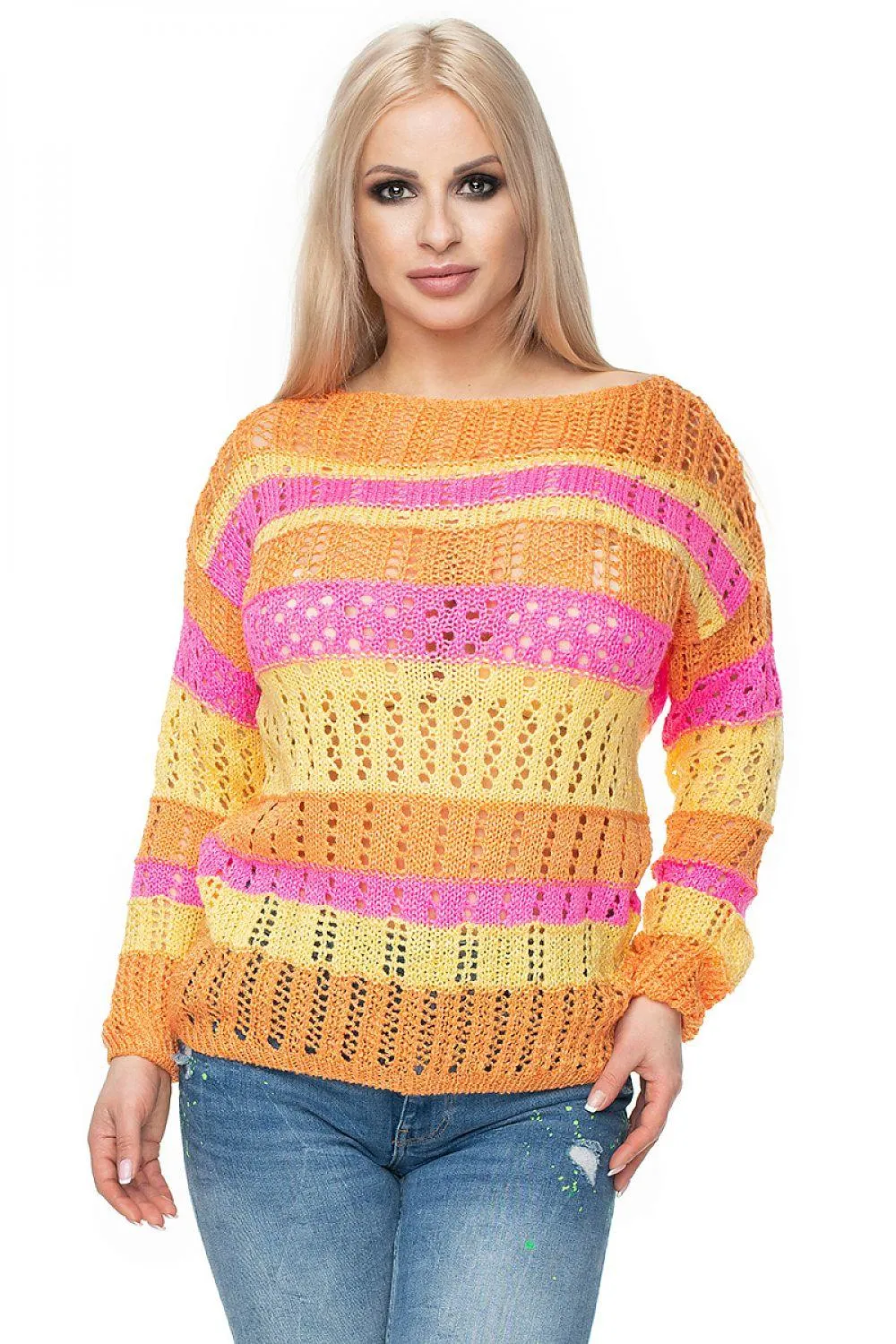 Chic Colorful Peekaboo Pullover