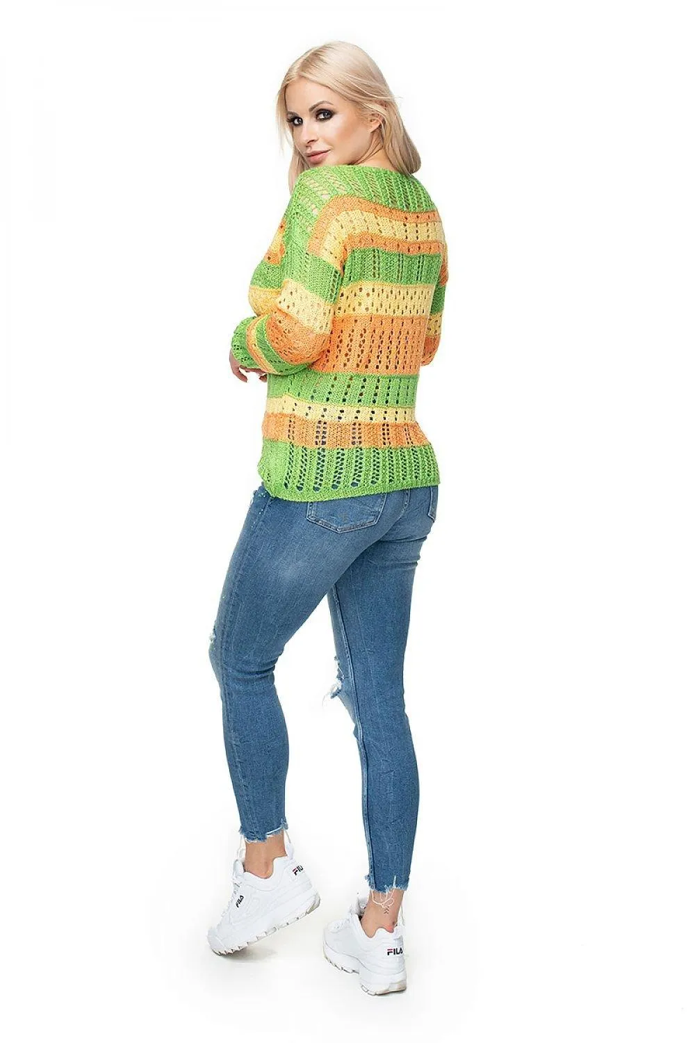 Chic Colorful Peekaboo Pullover