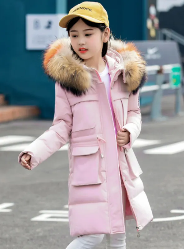 Children's Down Coat Down Jacket With Pocket