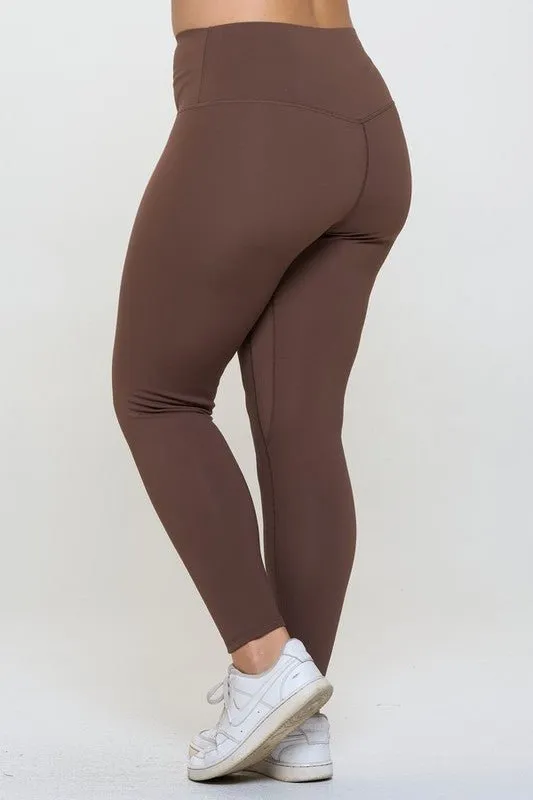 Coffee Brown Fleece Lined High Waisted Leggings