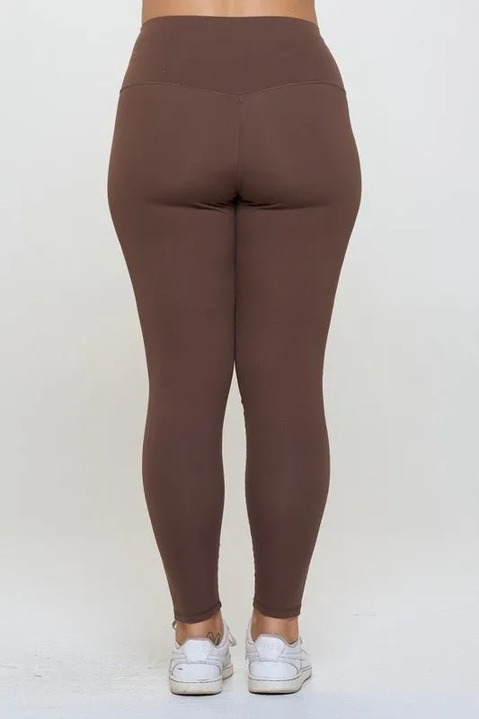 Coffee Brown Fleece Lined High Waisted Leggings