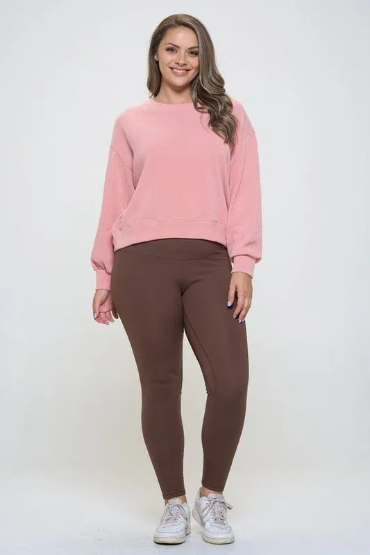 Coffee Brown Fleece Lined High Waisted Leggings