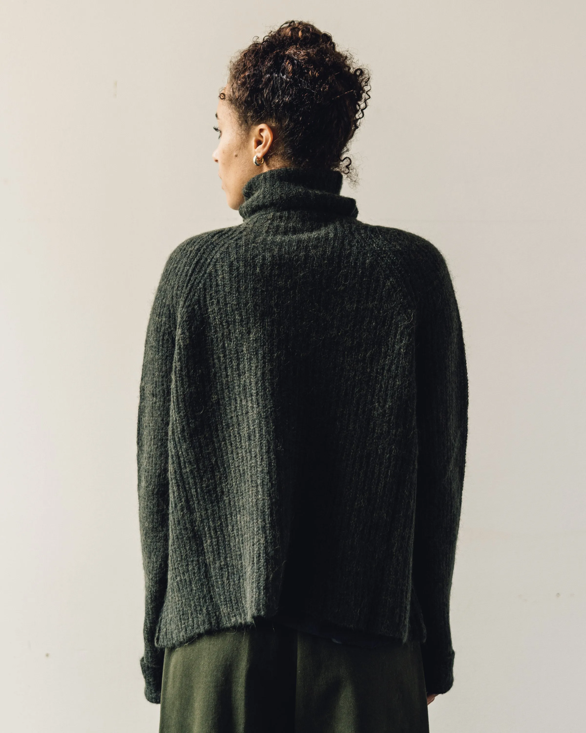 Cordera Soft Alpaca Turtleneck Sweater, Green