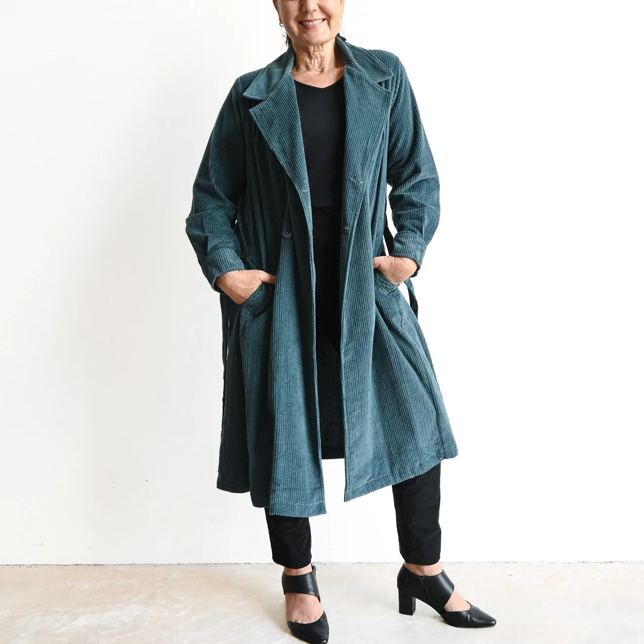 Corduroy Trench Coat by Orientique Australia - 22910