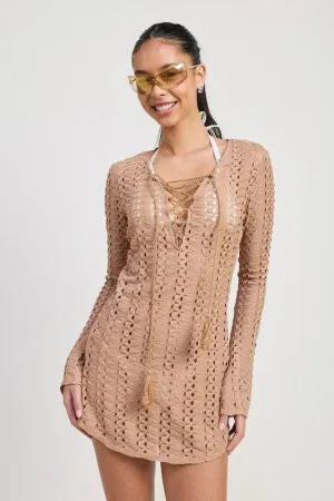 Emory Park Lace Up Cover Up Dress