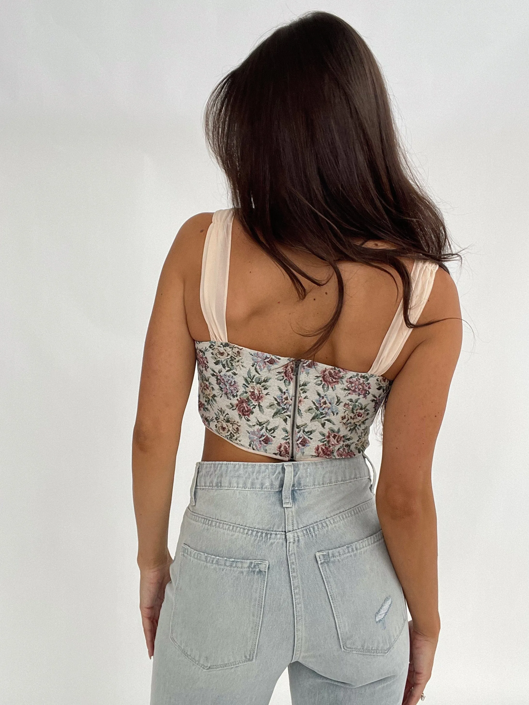 Floral Flourish Corset Top