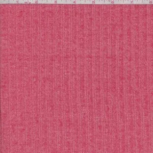 Frosted Coral Red Poor Boy Rib Knit Fabric