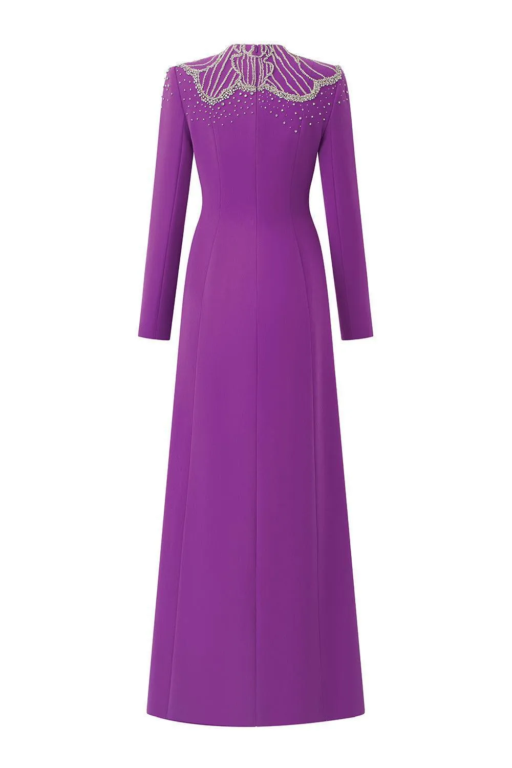 Gracen Sheath High Neck Velvet Satin Maxi Dress