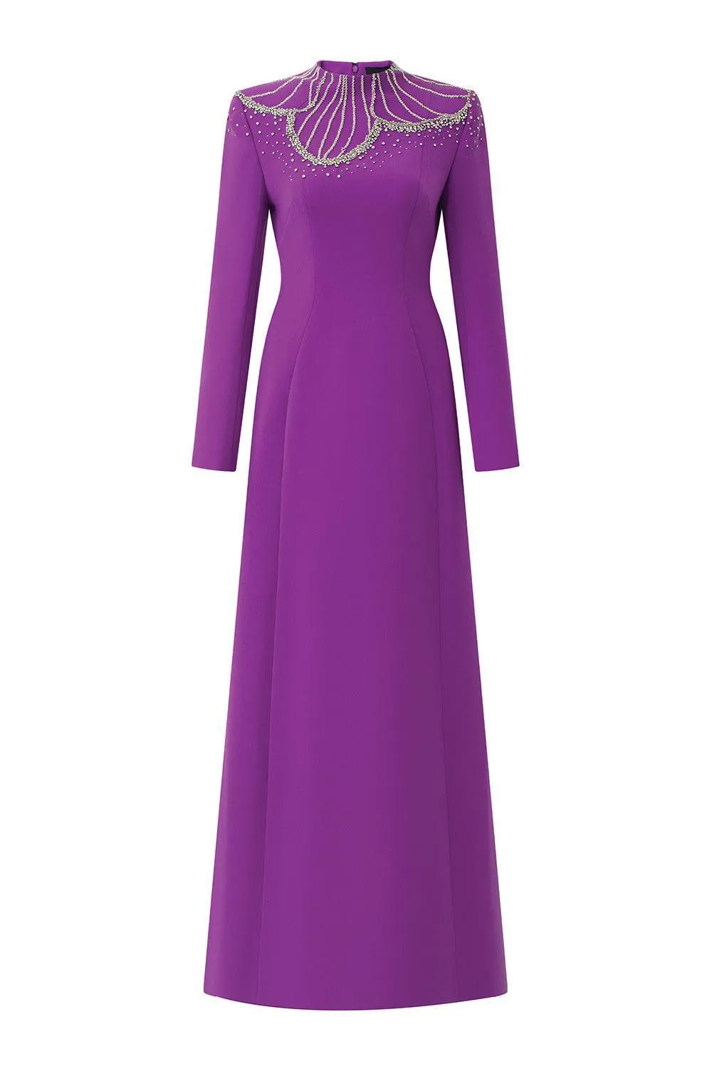 Gracen Sheath High Neck Velvet Satin Maxi Dress