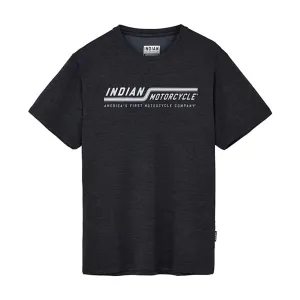 Indian Motorcycle  Mens Line Graphic Athlete T-Shirt Tee Light Comfortable Black