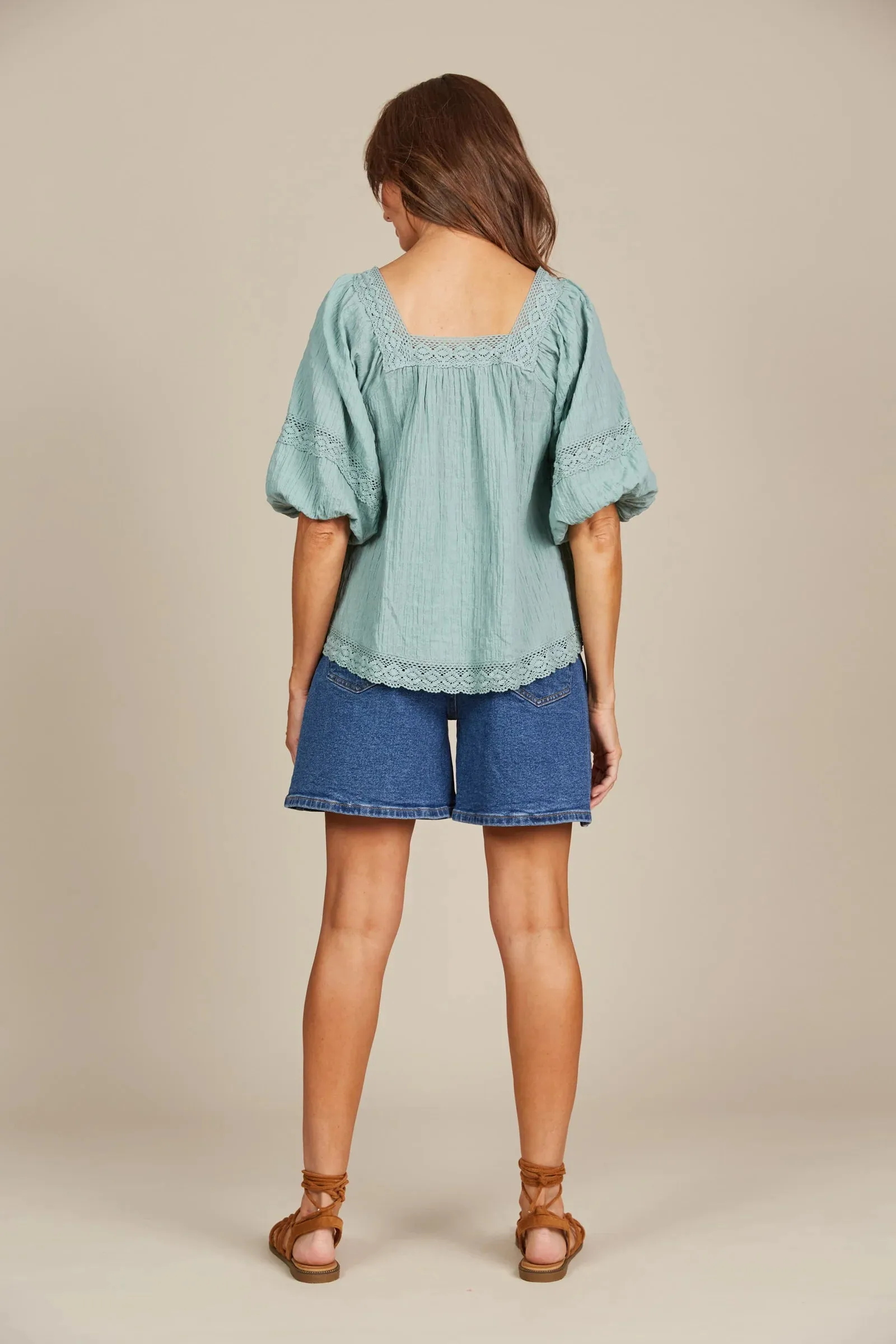 Isle of Mine Fleur Top - Seafoam