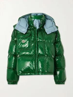 Karakorum convertible hooded quilted glossed-ripstop down jacket