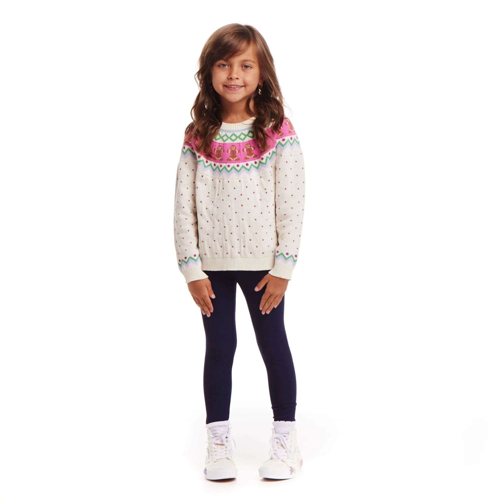 Kids Fair Isle Sweater & Jegging Set | Gingerbread