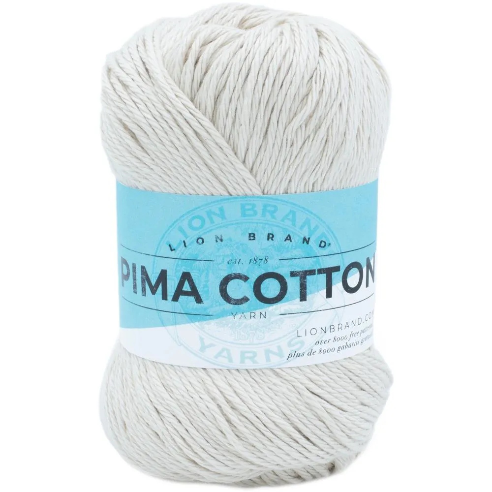 Lion Brand Pima Cotton Yarn - Stone 100g