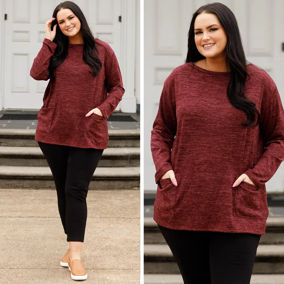 Love Launch Top, Burgundy