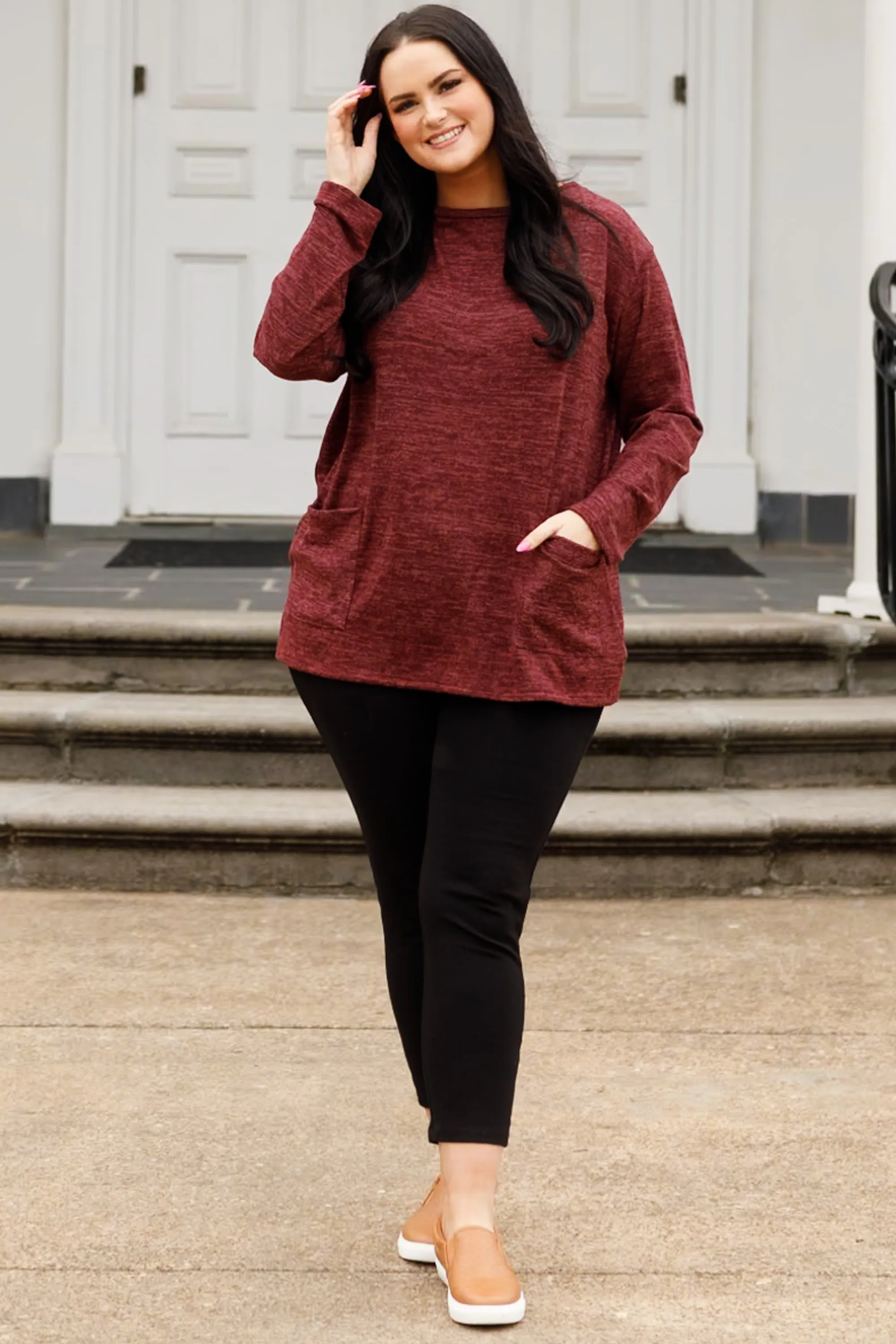 Love Launch Top, Burgundy