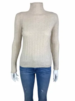 Madewell Women's Ribbed Turtleneck Sweater Sand Size S