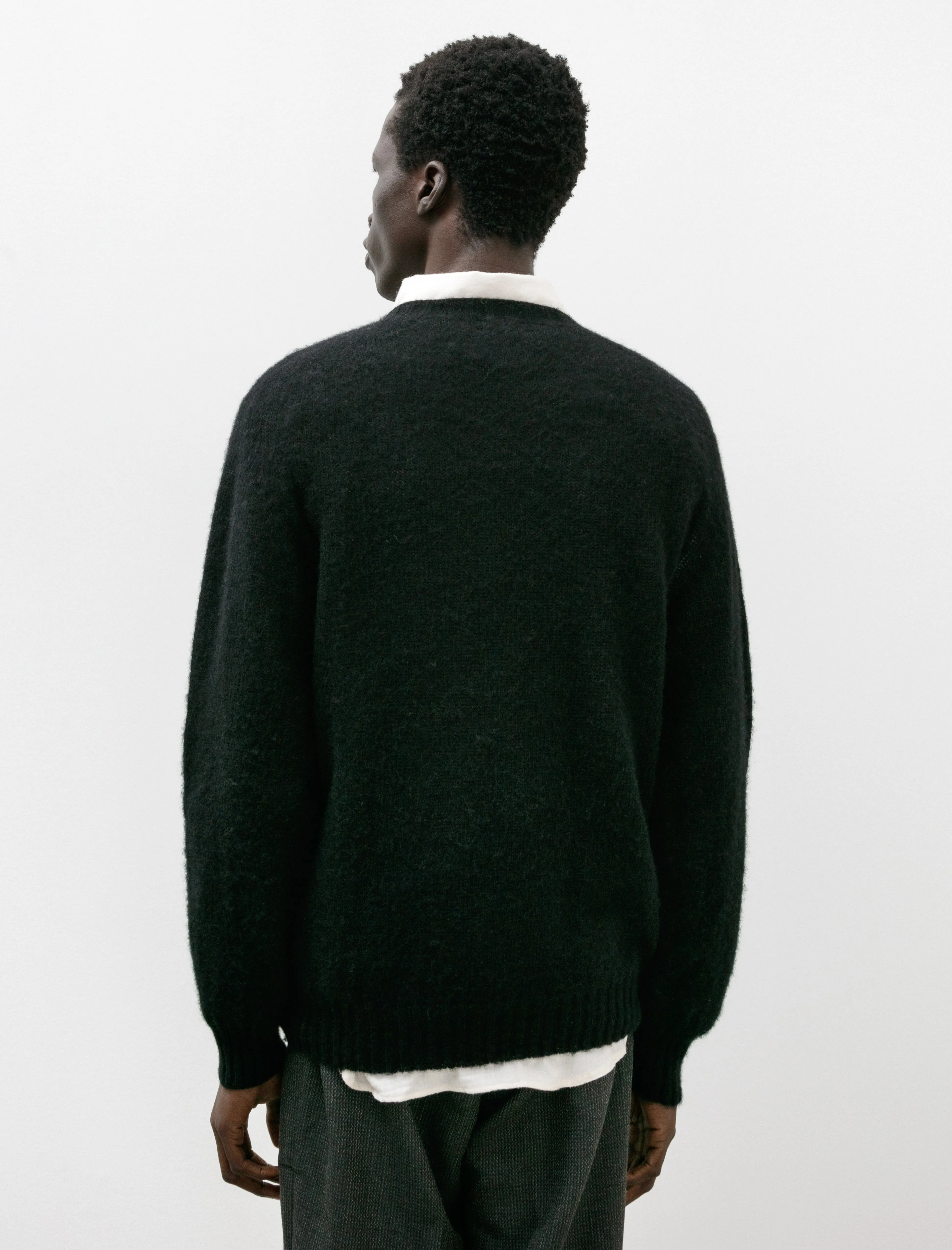 Neighbour Pure New Wool Shaggy Sweater Black