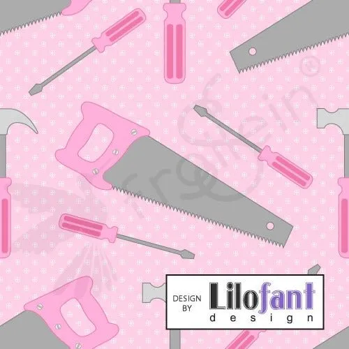 Organic Cotton Jersey - Tools - Pink