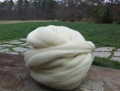 Pure White Wool Roving