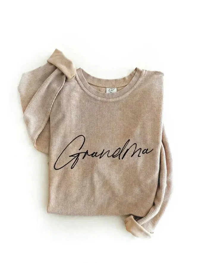 "Grandma" Thermal Vintage Pullover