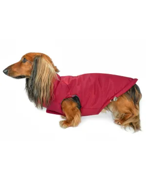 Reversible Puffer Dog Coat - Lava Red