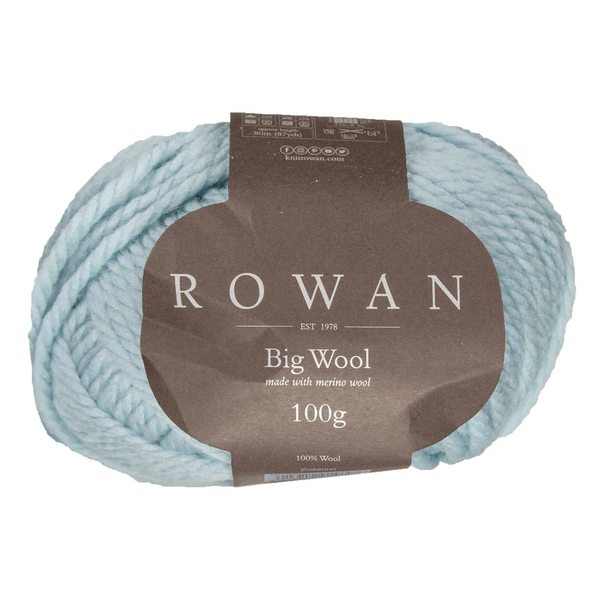 Rowan Big Wool Yarn - 21 Ice Blue