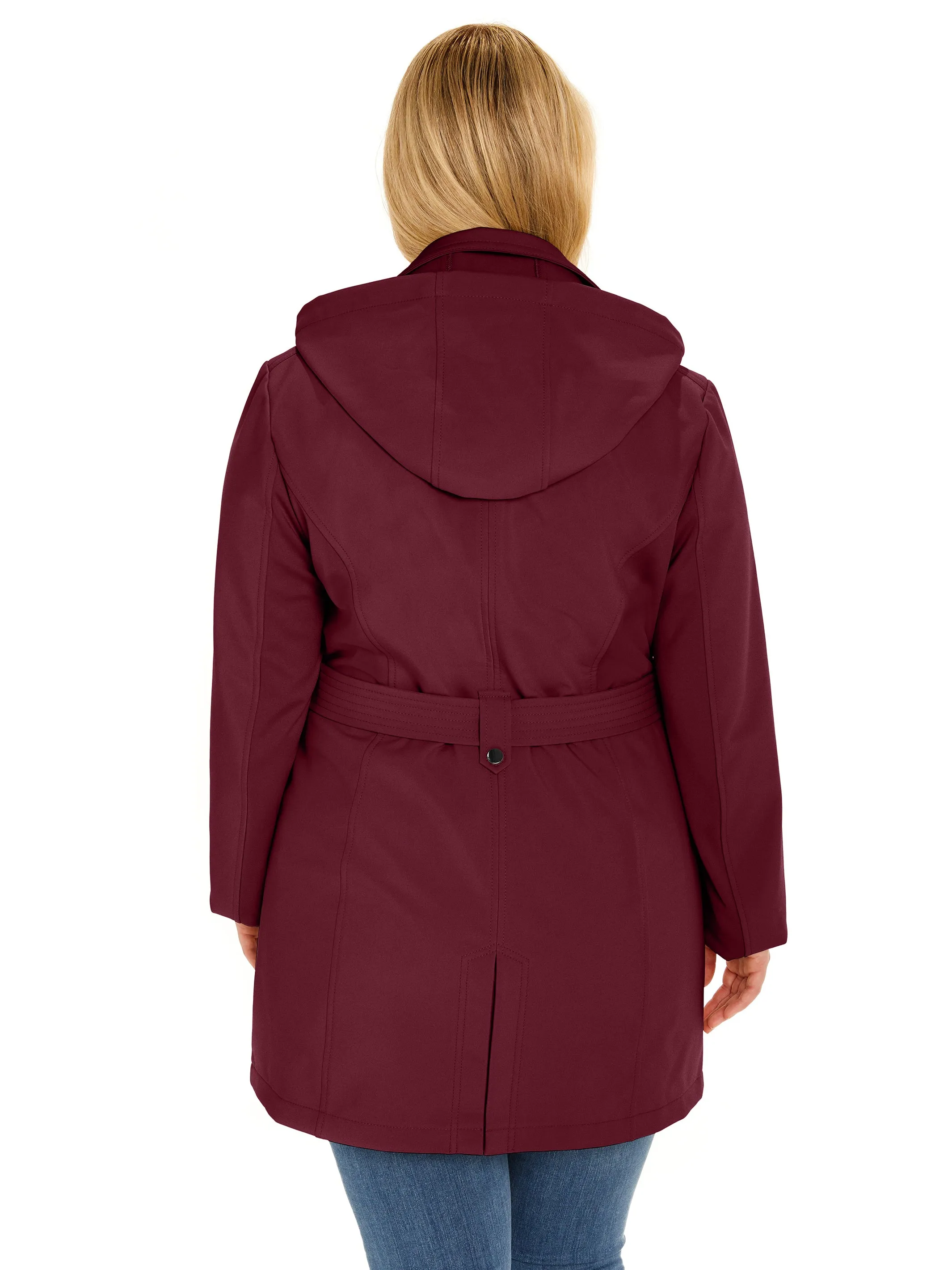 Sebby Collection Plus Softshell Trench Coat