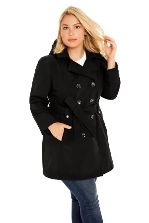 Sebby Collection Plus Softshell Trench Coat