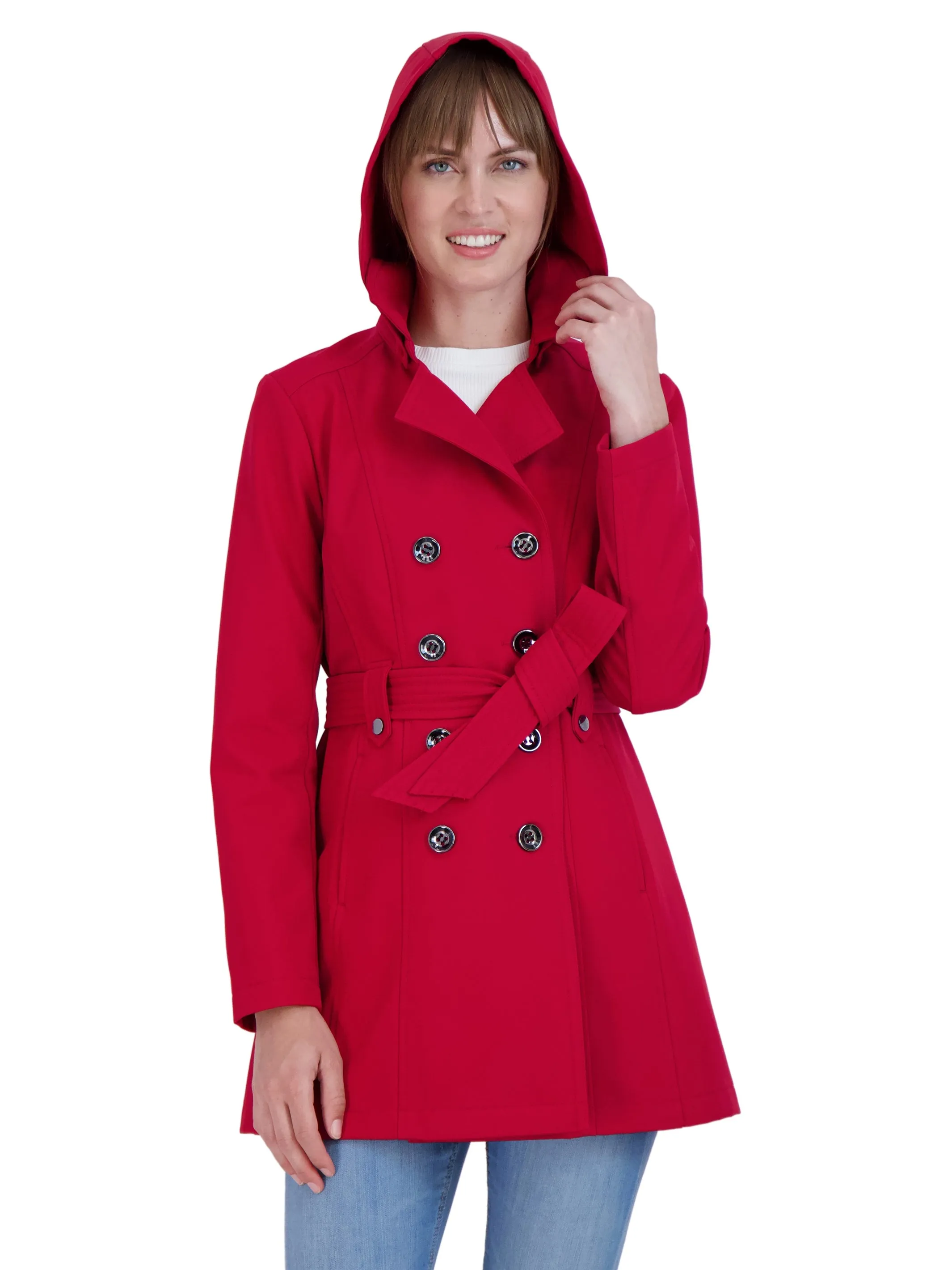 Sebby Collection Women's Softshell Trench Coat