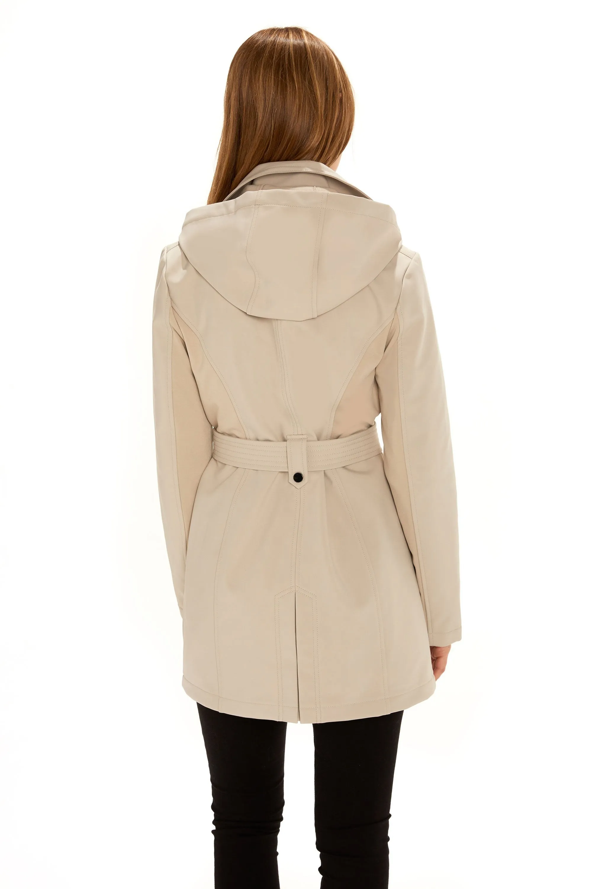 Sebby Collection Women's Softshell Trench Coat