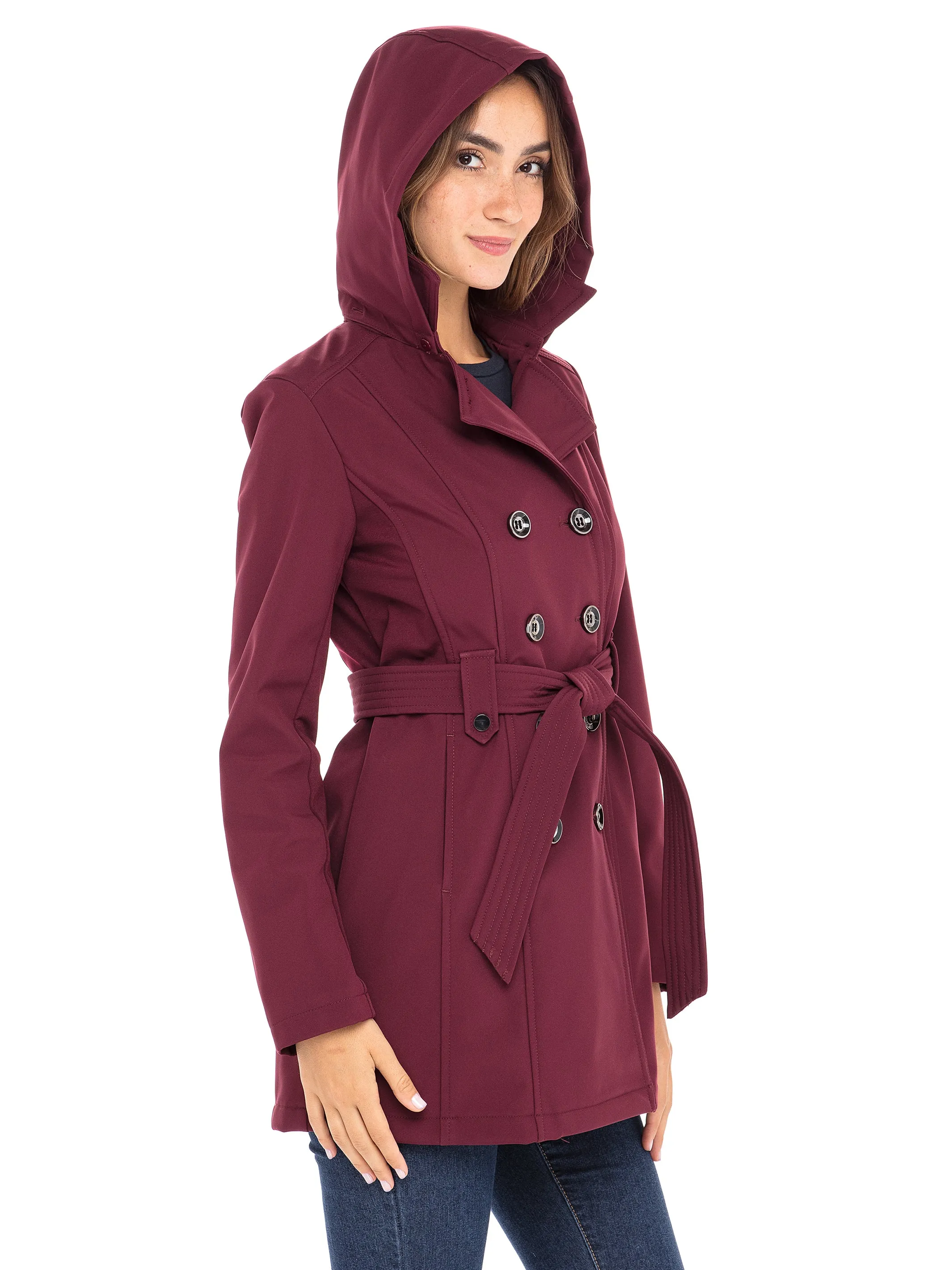 Sebby Collection Women's Softshell Trench Coat