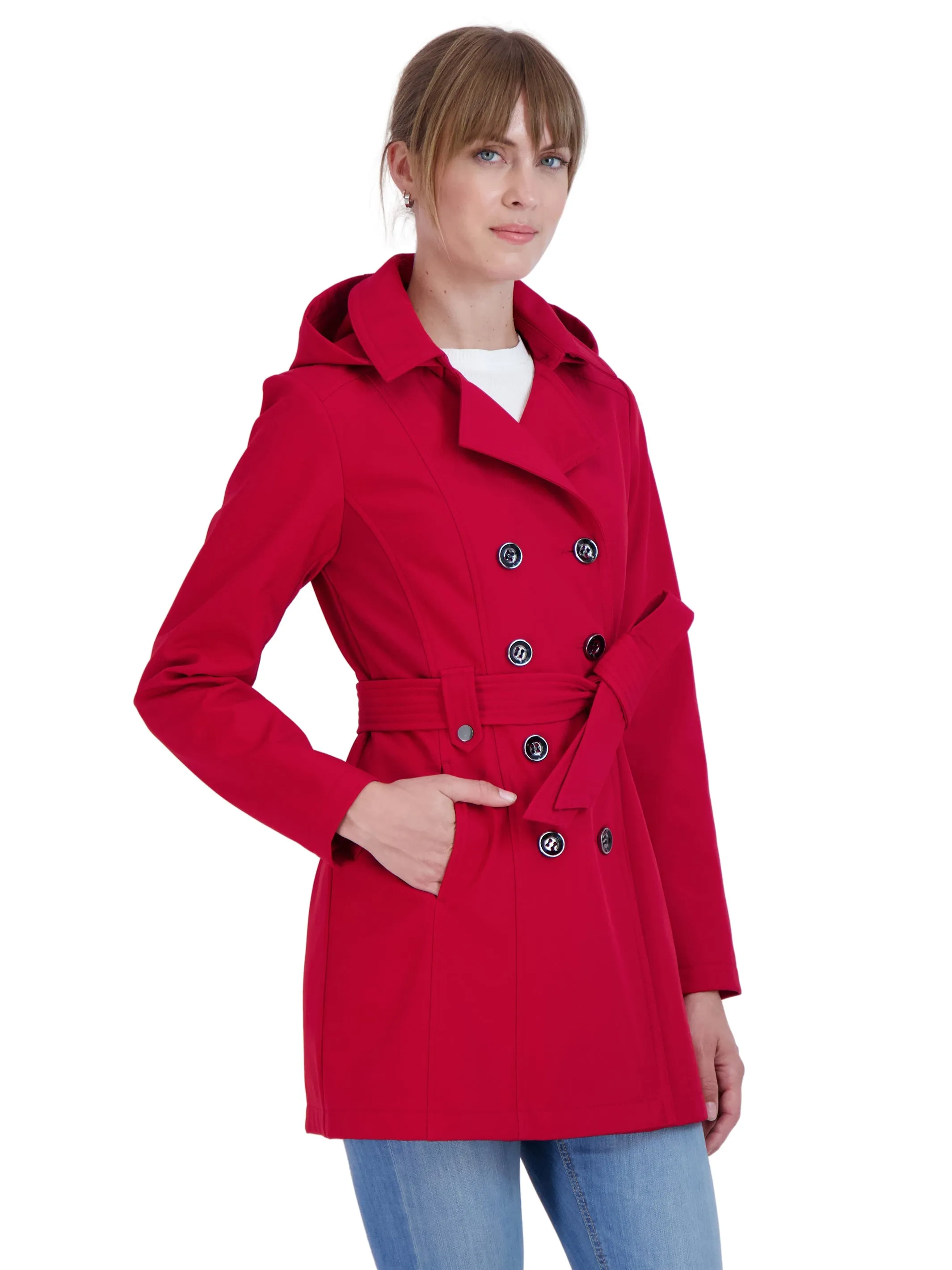 Sebby Collection Women's Softshell Trench Coat