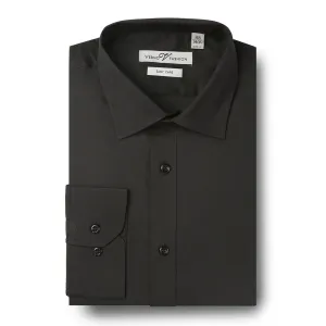 VERNO Black Slim Fit Cotton Easy Care Dress Shirt SS214