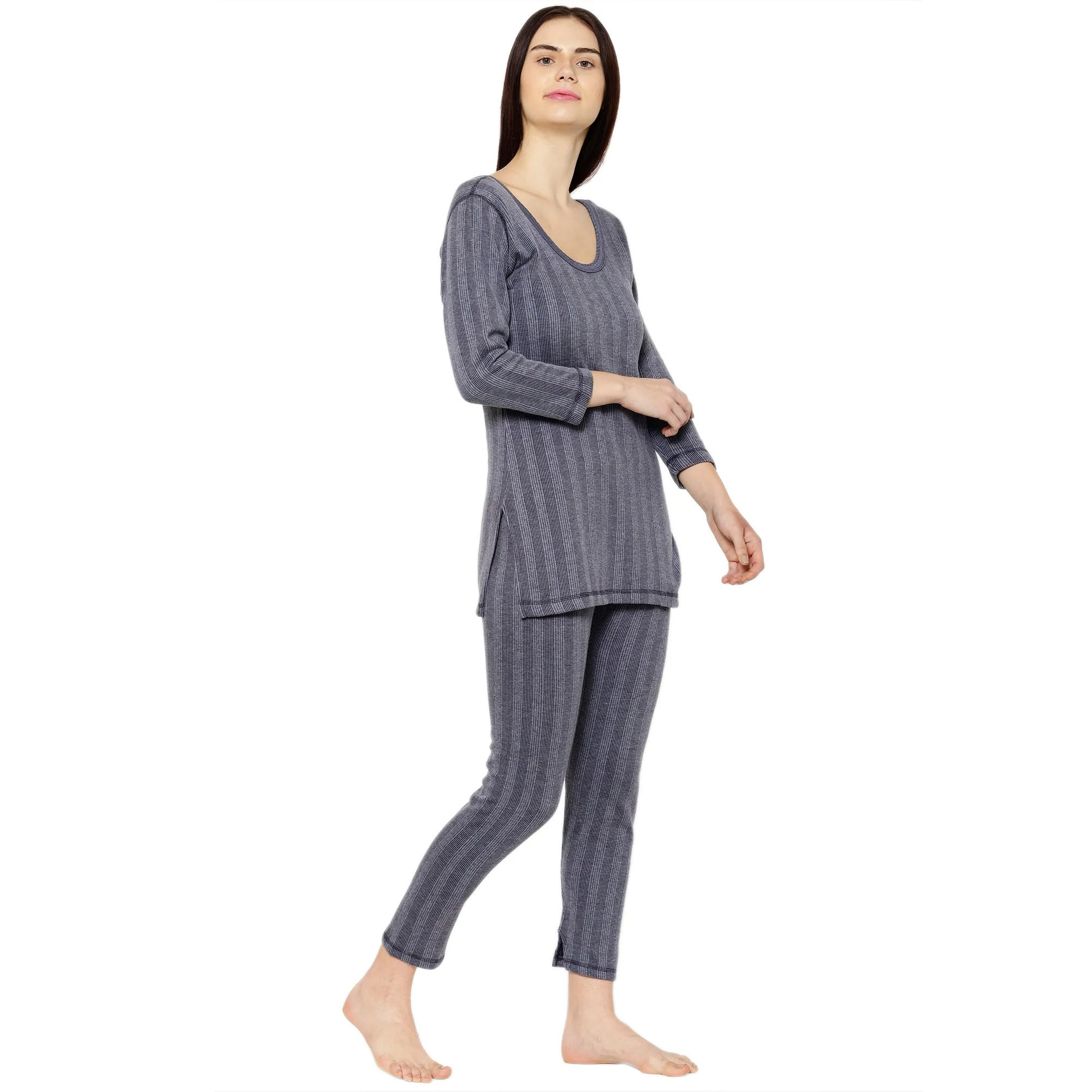 Vimal Jonney Blue Top - Bottom Set Thermal For Women's