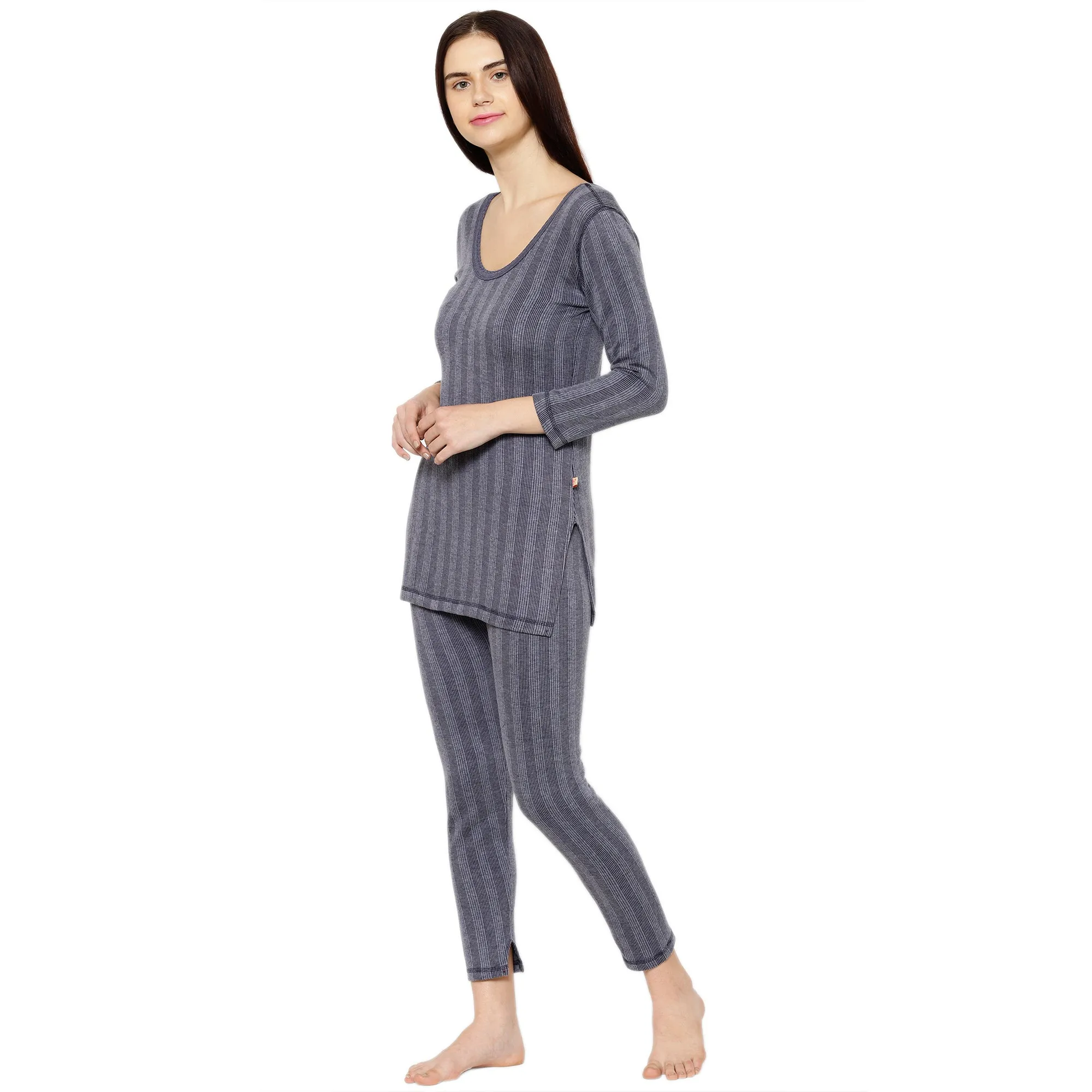 Vimal Jonney Blue Top - Bottom Set Thermal For Women's