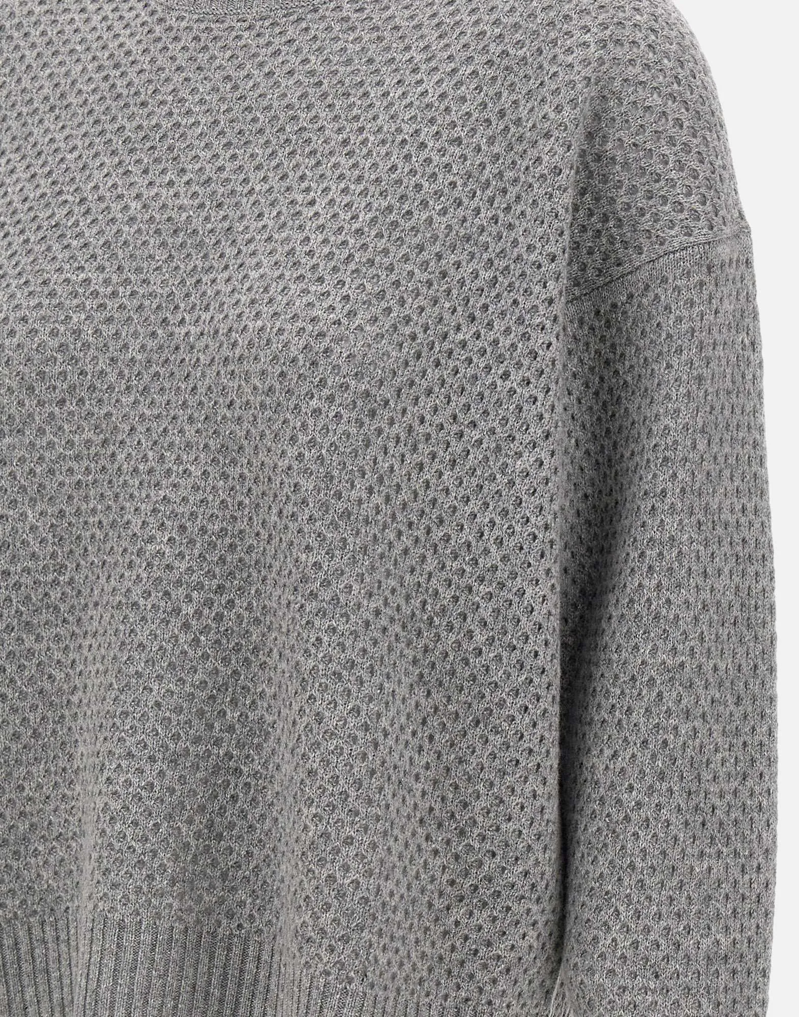 Wool, Silk and Cashmere Mèlange Grey Sweater