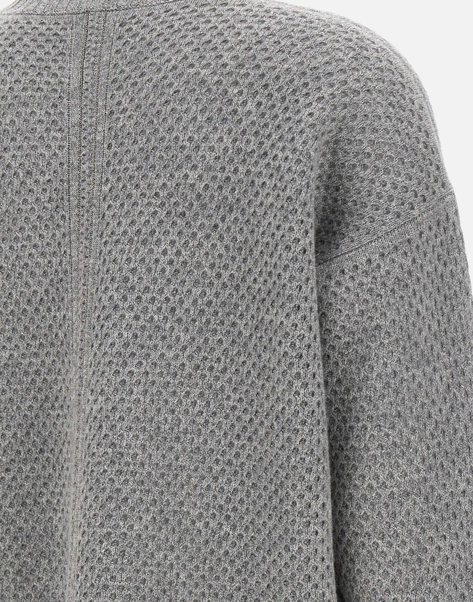 Wool, Silk and Cashmere Mèlange Grey Sweater