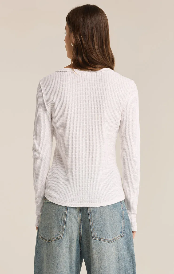 Z-Supply Arlet Thermal Long Sleeve Top - WHITE